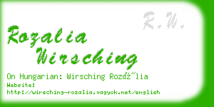 rozalia wirsching business card